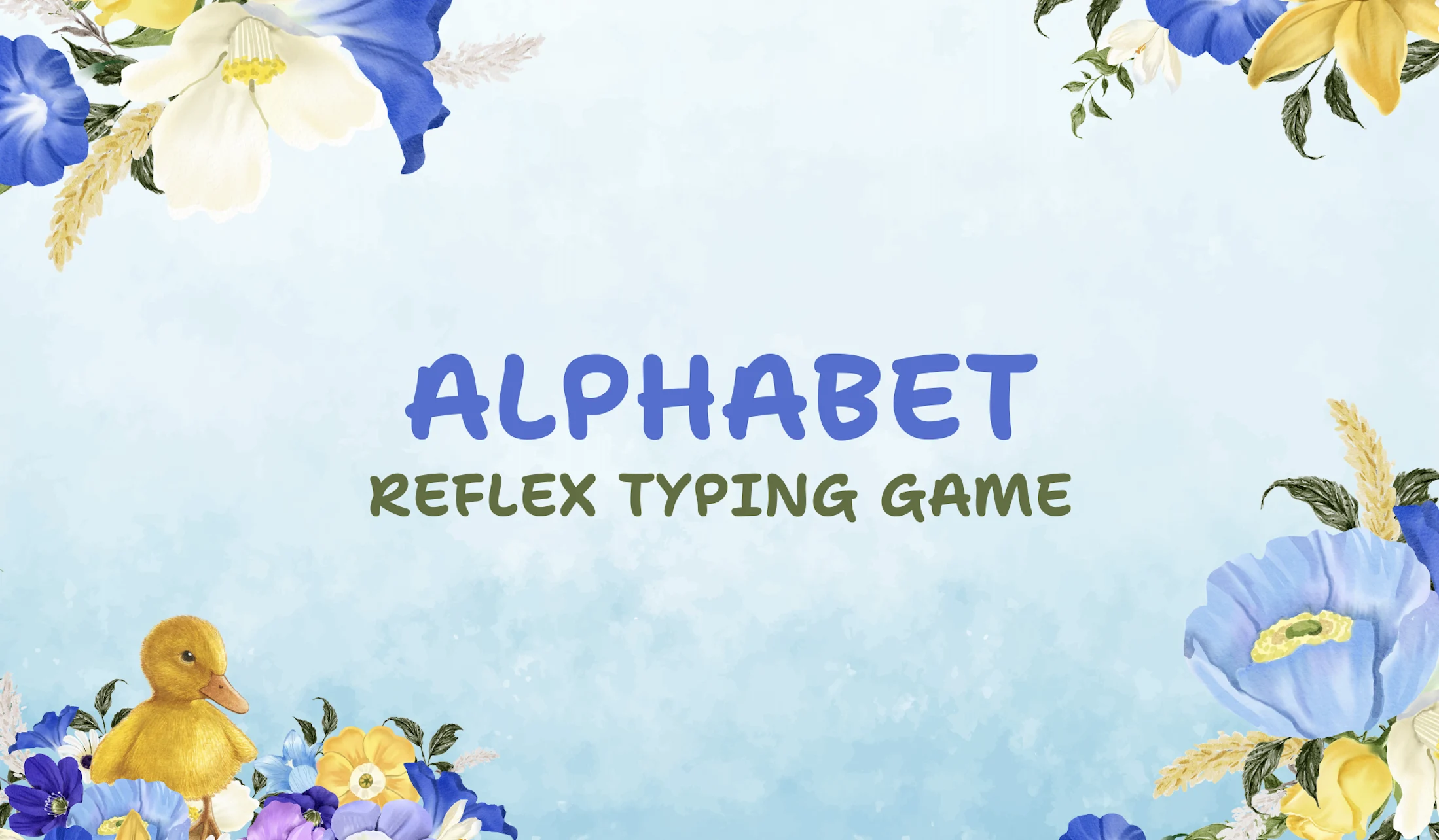 Reflex Typing Game Alphabet